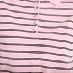 Polo manches courtes col chemise rose femme