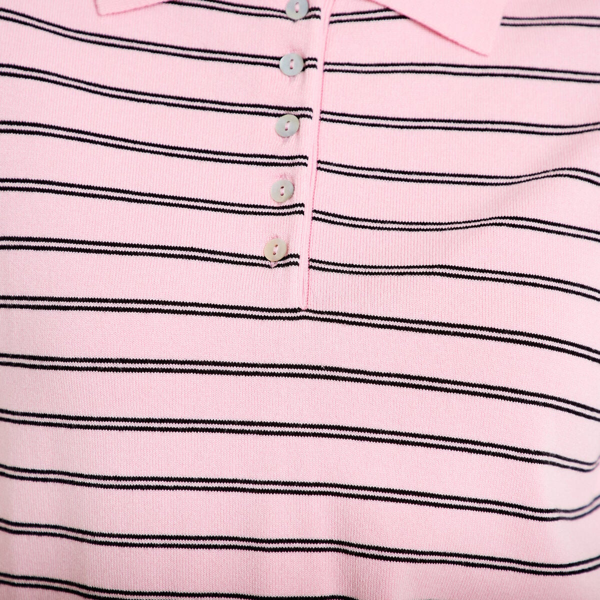 Polo manches courtes col chemise rose femme
