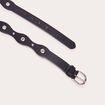 Ceinture oeillets et clous noir femme