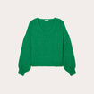 Pull manches longues vert femme