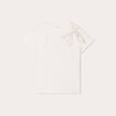 T-shirt manches courtes noeud ecru femme