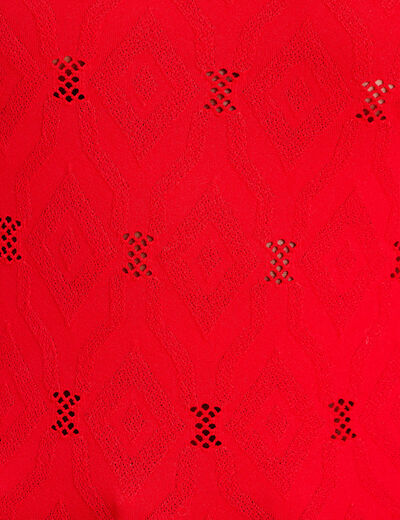 T-shirt sans couture cintré rouge femme