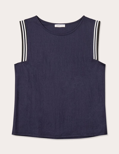 Débardeur sans manches bleu marine femme