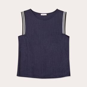 debardeur sans manches bleu marine femme Débardeur sans manches bleu marine femme