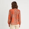 Blouse manches longues terracotta femme
