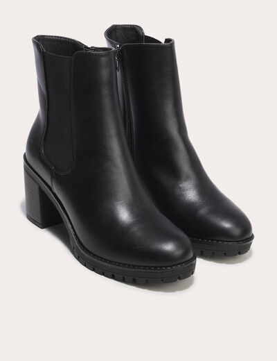 Bottines à talon noir femme