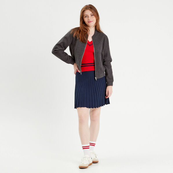 pull manches longues torsades rouge fonce femme Pull manches longues torsades rouge foncé femme