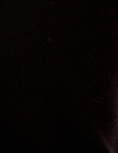 Robe pull évasée col montant noir femme