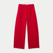 Pantalon barrel taille standard rouge femme