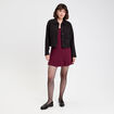 Robe tricot patineuse c&ocirc;tel&eacute;e bordeaux femme