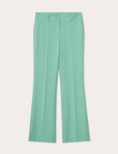 Pantalon flare vert pastel femme