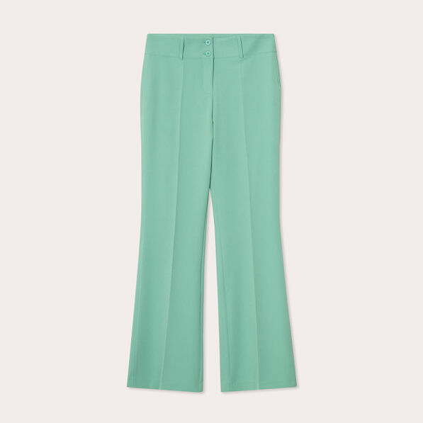 pantalon flare vert pastel femme Pantalon flare vert pastel femme
