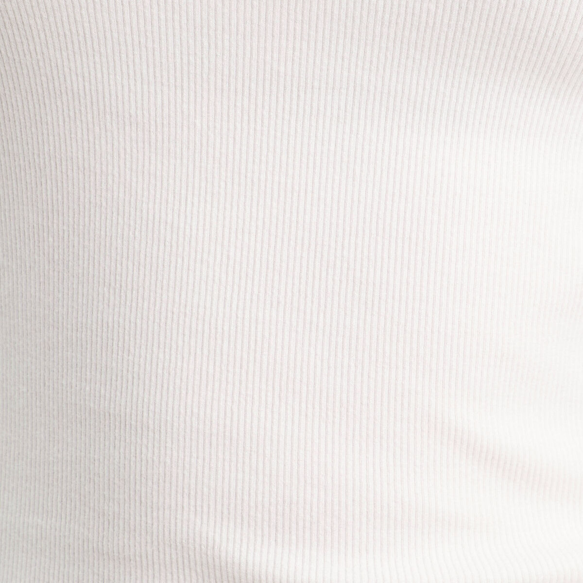 T-shirt manches longues côtelé ecru femme