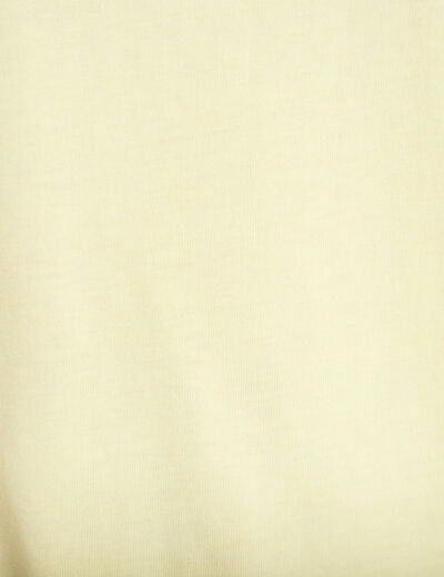 T-shirt col rond manches courtes jaune clair femme