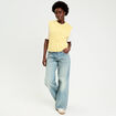 Gilet sans manches jaune clair femme
