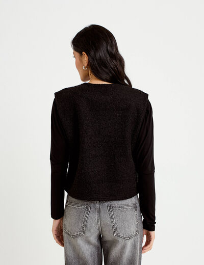 Gilet sans manches noir femme