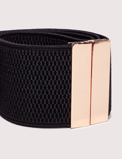 Ceinture élastiquée noir femme