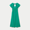 Robe longue &eacute;vas&eacute;e vert femme