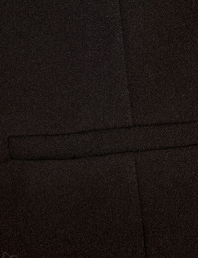 Robe trapèze zippée noir femme