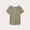 T-shirt manches courtes vert kaki femme