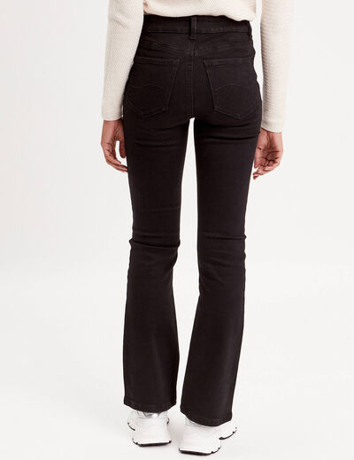 Jeans flare denim noir femme