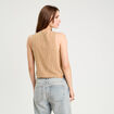 Veston sans manches noué beige femme
