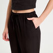 Pantalon large fluide noir femme