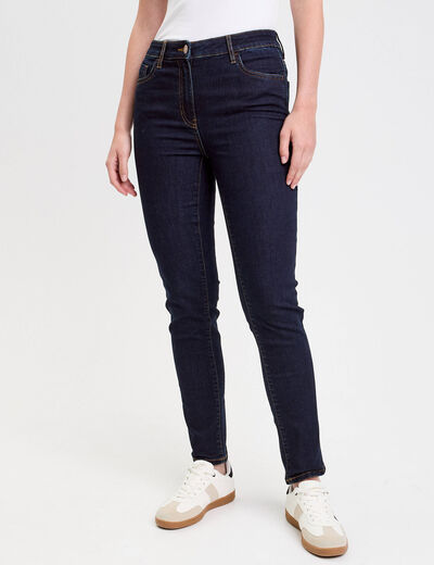 Jeans slim 5 poches denim brut femme