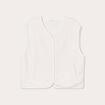 Gilet sans manches effet polaire ecru femme