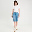 Bermuda skinny en jean denim double stone femme