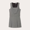 Robe évasée encolure carrée blanc femme