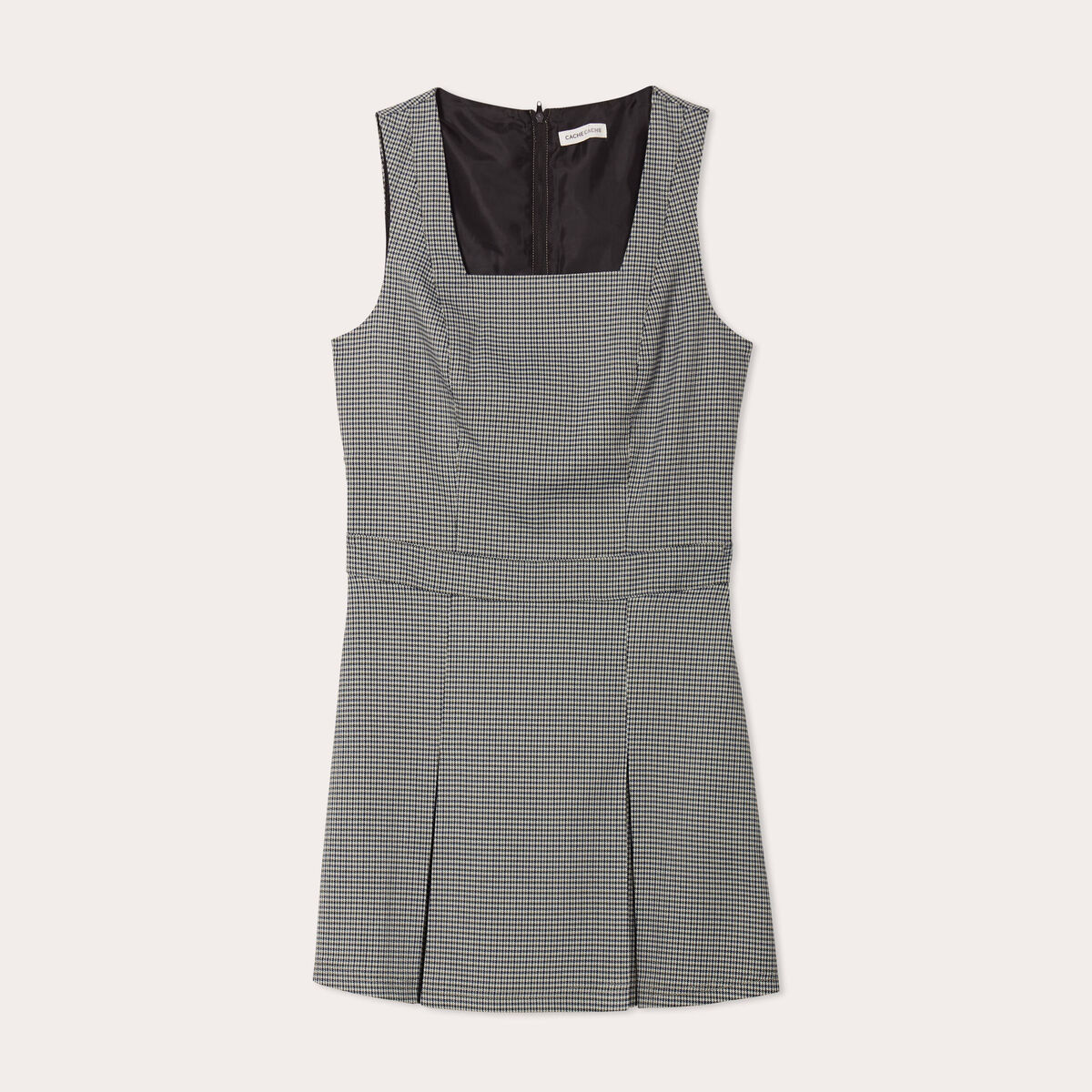 Robe évasée encolure carrée blanc femme