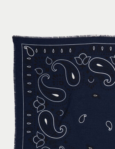 Foulard bleu electrique femme