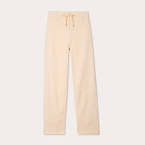 Pantalon large élastiqué ecru femme