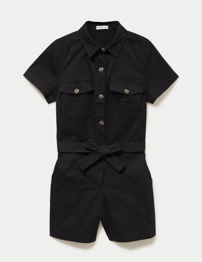 Combishort noir femme