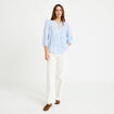 Chemise droite manches 3/4 blanc femme