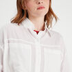 Chemise manches longues poches ecru femme