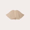 Blouse manches 3/4 nouée beige femme