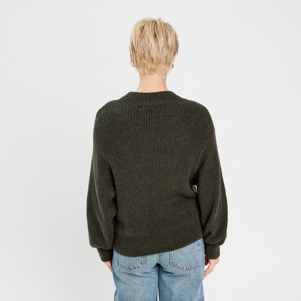 pull col montant vert kaki femme Pull col montant vert kaki femme