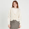 Gilet sans manches polaire ecru femme