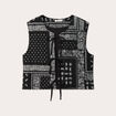 Gilet sans manches matelassé noir femme