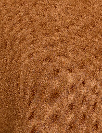 Veste suédine nouée marron femme