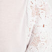 T-shirt dentelle macramé blanc femme