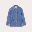 Surchemise en jean denim double stone femme