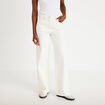 Jeans wide leg taille haute denim blanc femme