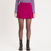 Jupe-short droite fentes violet foncé femme