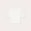 Gilet manches brodées blanc femme