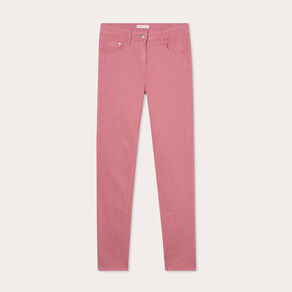 Jeans slim 5 poches vieux rose femme