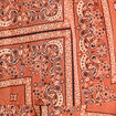 Jupe évasée volants terracotta femme