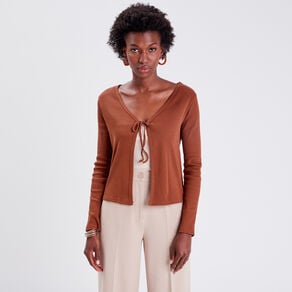 gilet manches longues marron femme Gilet manches longues marron femme